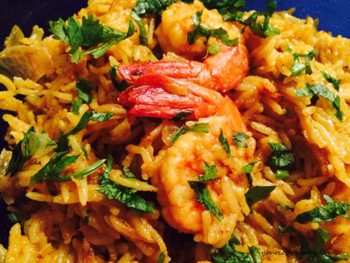 Prawns  Pulav Khichadi in Coconut milk