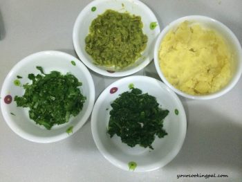 Greenvegkebabs( hara bhara kebabs) ingredients 1