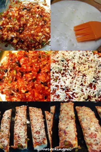 Pizza sticks ( collage)